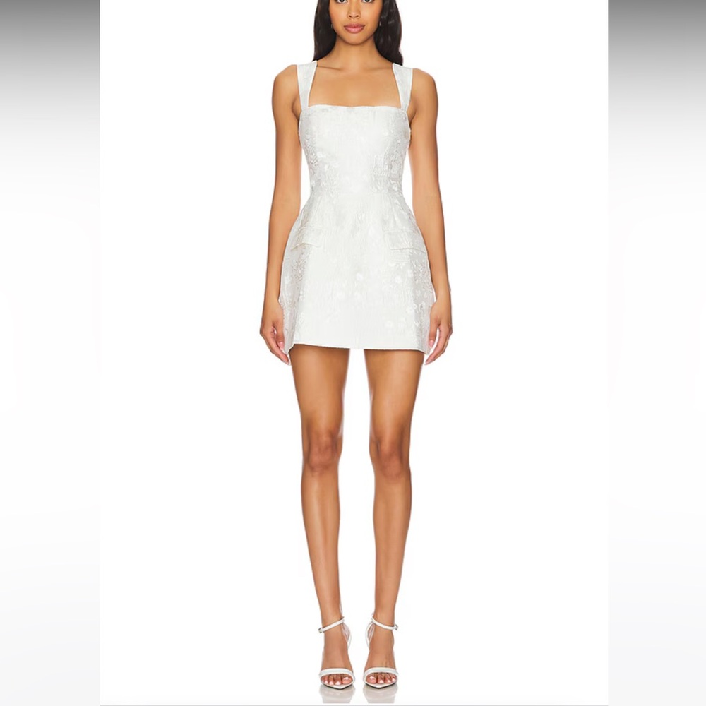 Amanda Uprichard White Bethany Romper Dress
